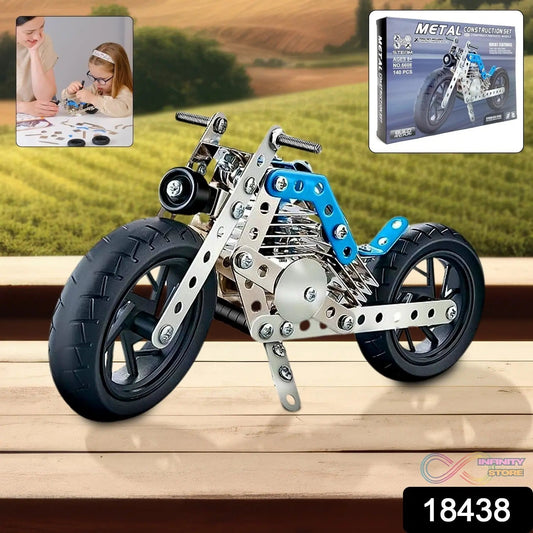 Metal Bike Creative Mechanical Construction Engineering Kit 140 Part of Bike Tool / 1 Set 】 - infinityexculsivestore.com