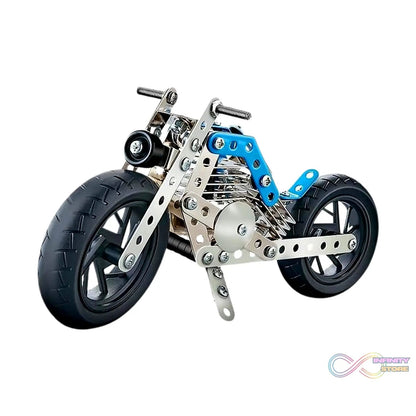 Metal Bike Creative Mechanical Construction Engineering Kit 140 Part of Bike Tool / 1 Set 】 - infinityexculsivestore.com
