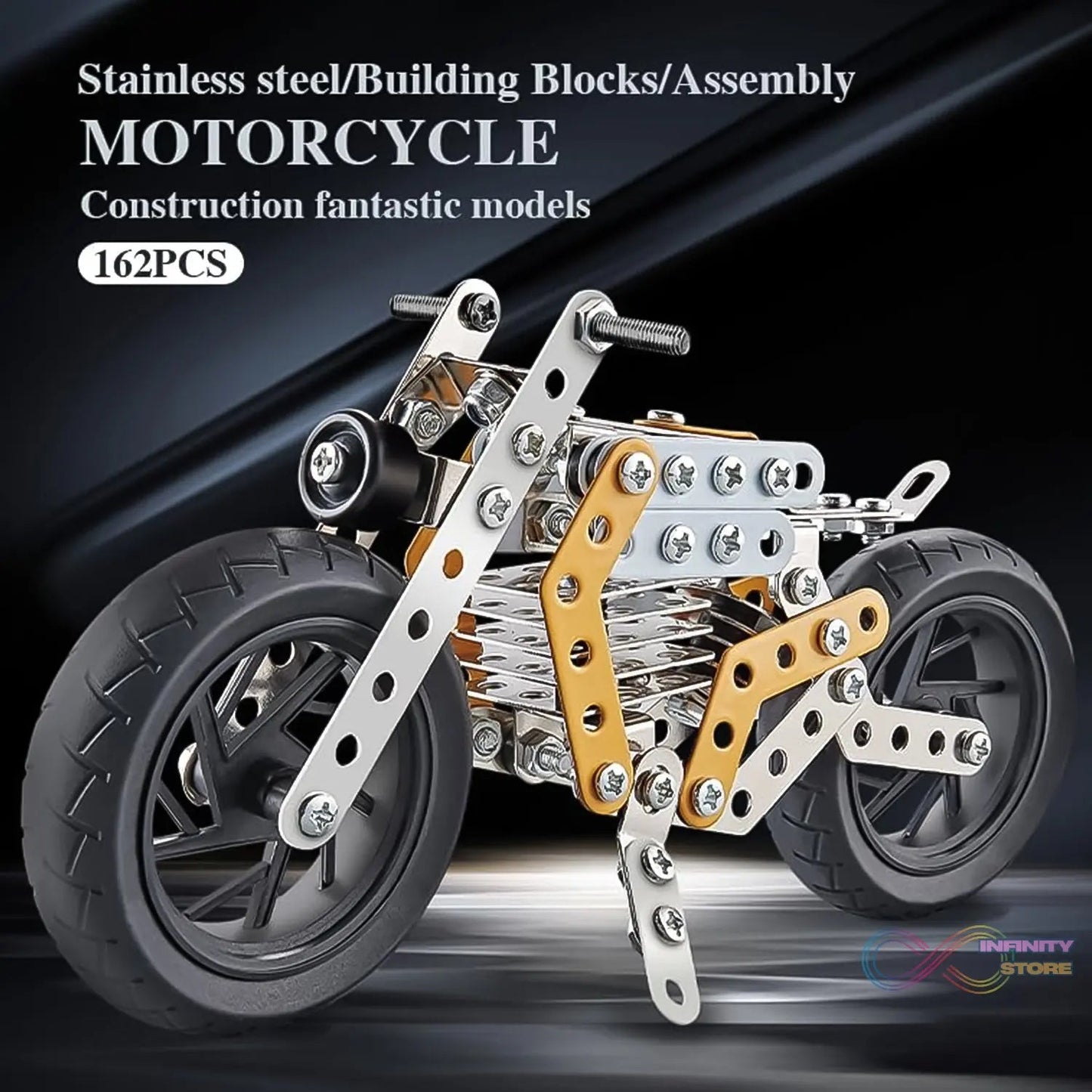 Metal DIY Bike Building Blocks for Kids (bike 162 pc of Bike Tool / 1 Set】 - infinityexculsivestore.com