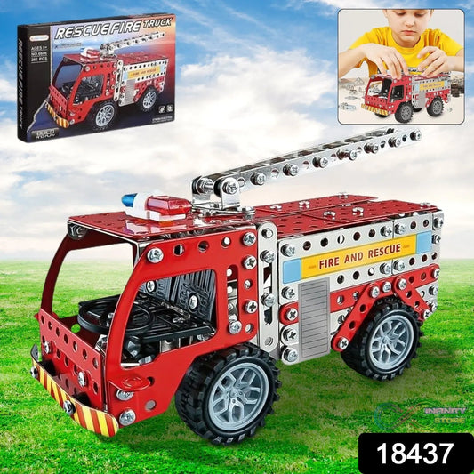Metal DIY Fire Truck Building Blocks for Kids (Fire Truck / 292pcs of truck tool / 1 Set) - infinityexculsivestore.com
