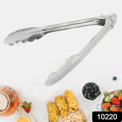 Metal Household Kitchen Salad Dessert Buffet Food Tong Clamp Clip (1 Pc / 17 Cm) - infinityexculsivestore.com