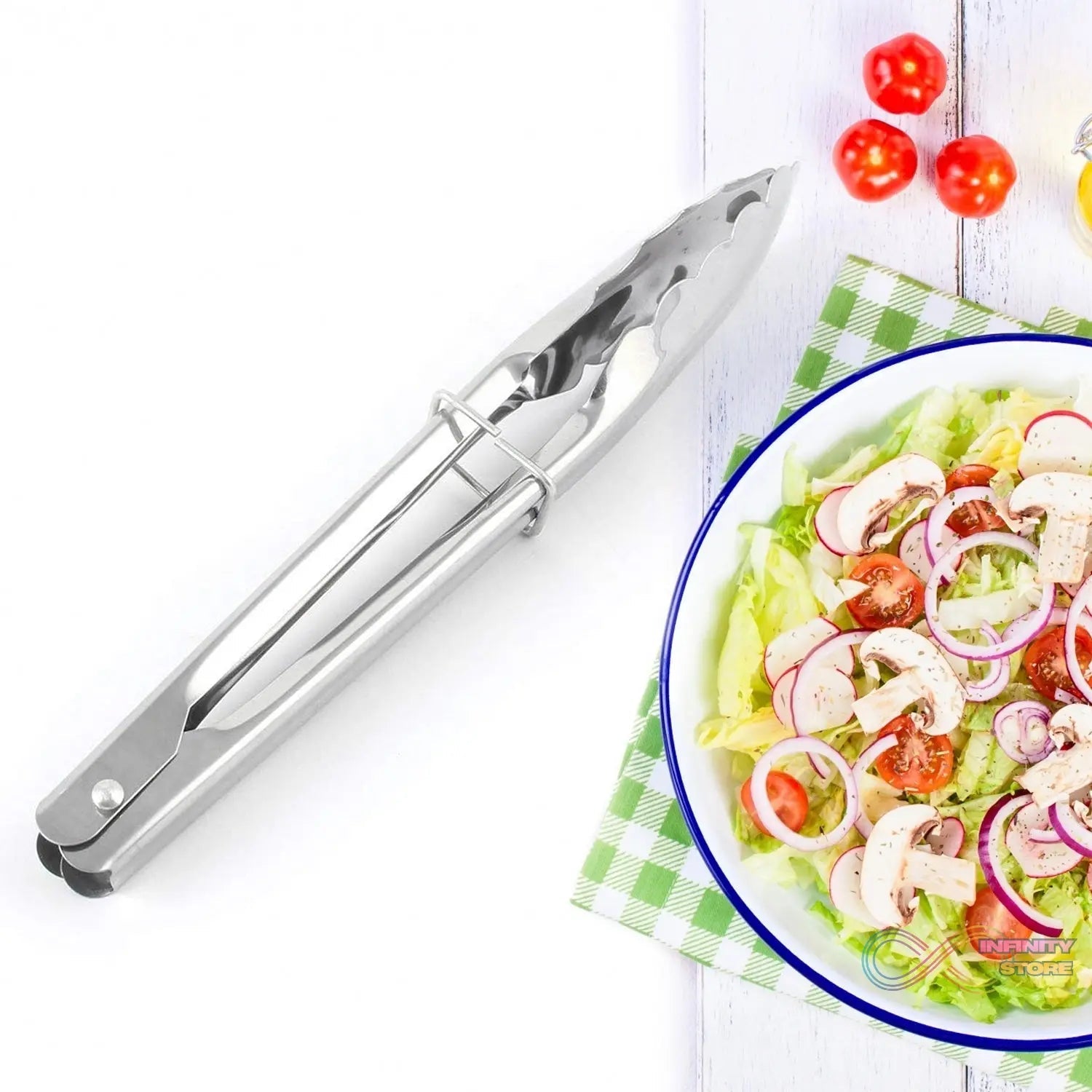 Metal Household Kitchen Salad Dessert Buffet Food Tong Clamp Clip (1 Pc / 17 Cm) - infinityexculsivestore.com
