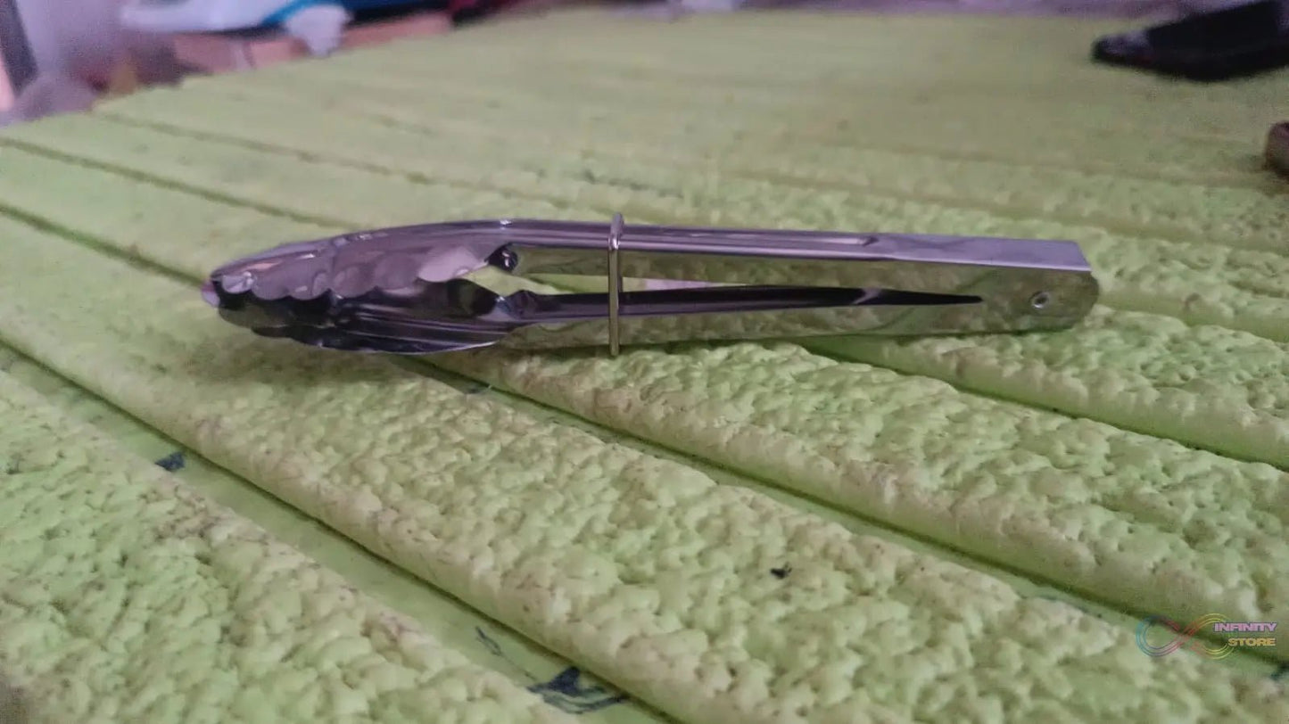 Metal Household Kitchen Salad Dessert Buffet Food Tong Clamp Clip (1 Pc / 17 Cm) - infinityexculsivestore.com