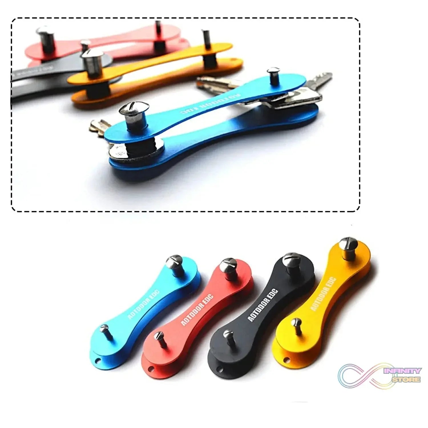 Metal Key Holder Multifunctional Portable Key Accessory (1 Pc / Mix Color) - infinityexculsivestore.com