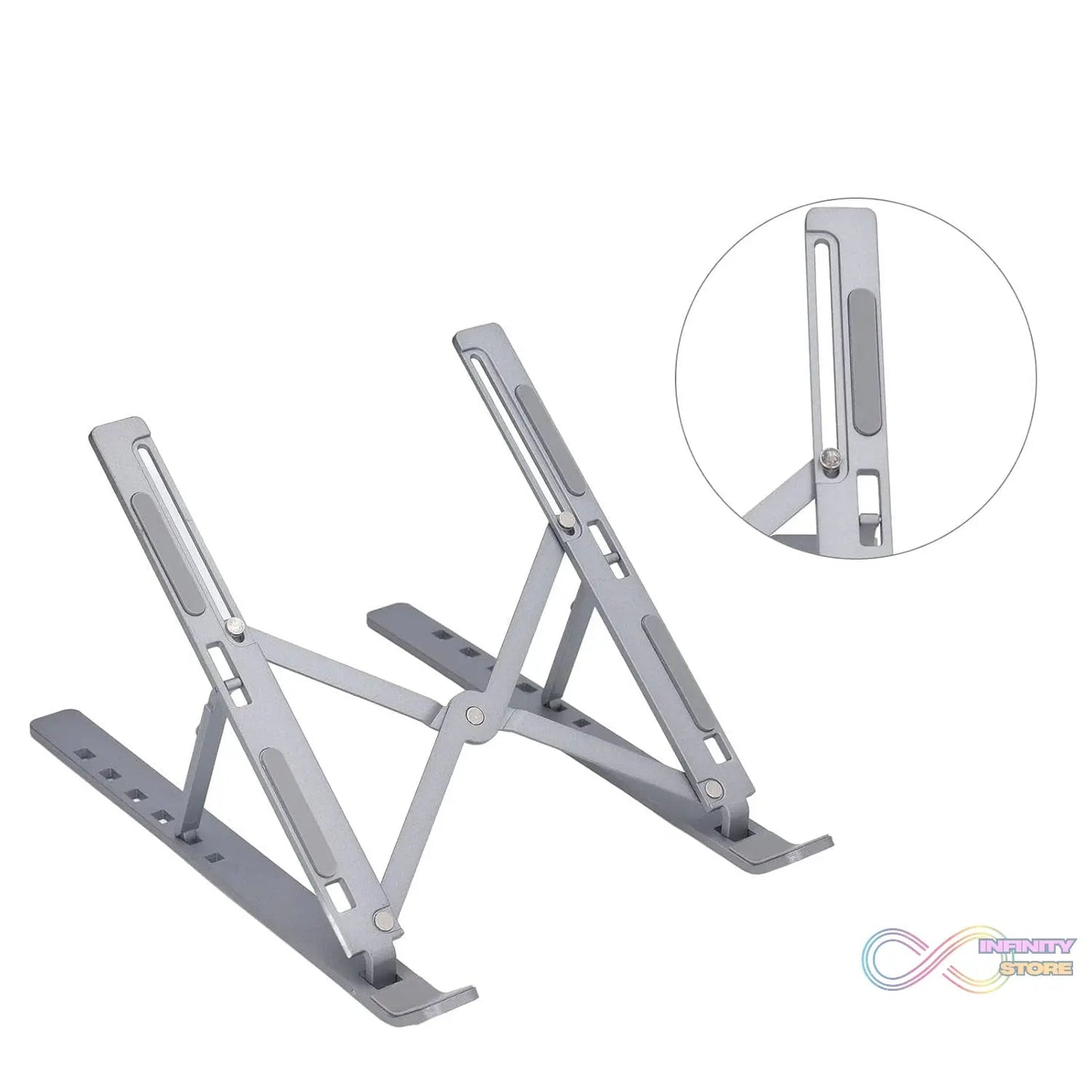 Metal Portable Laptop Stand, with 7 Adjustable Angles (1 Pc) - infinityexculsivestore.com