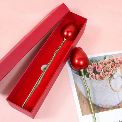 Metal Red Rose Couple Jewelry Box - Fancy Jewelry Box (1 Pc) - infinityexculsivestore.com