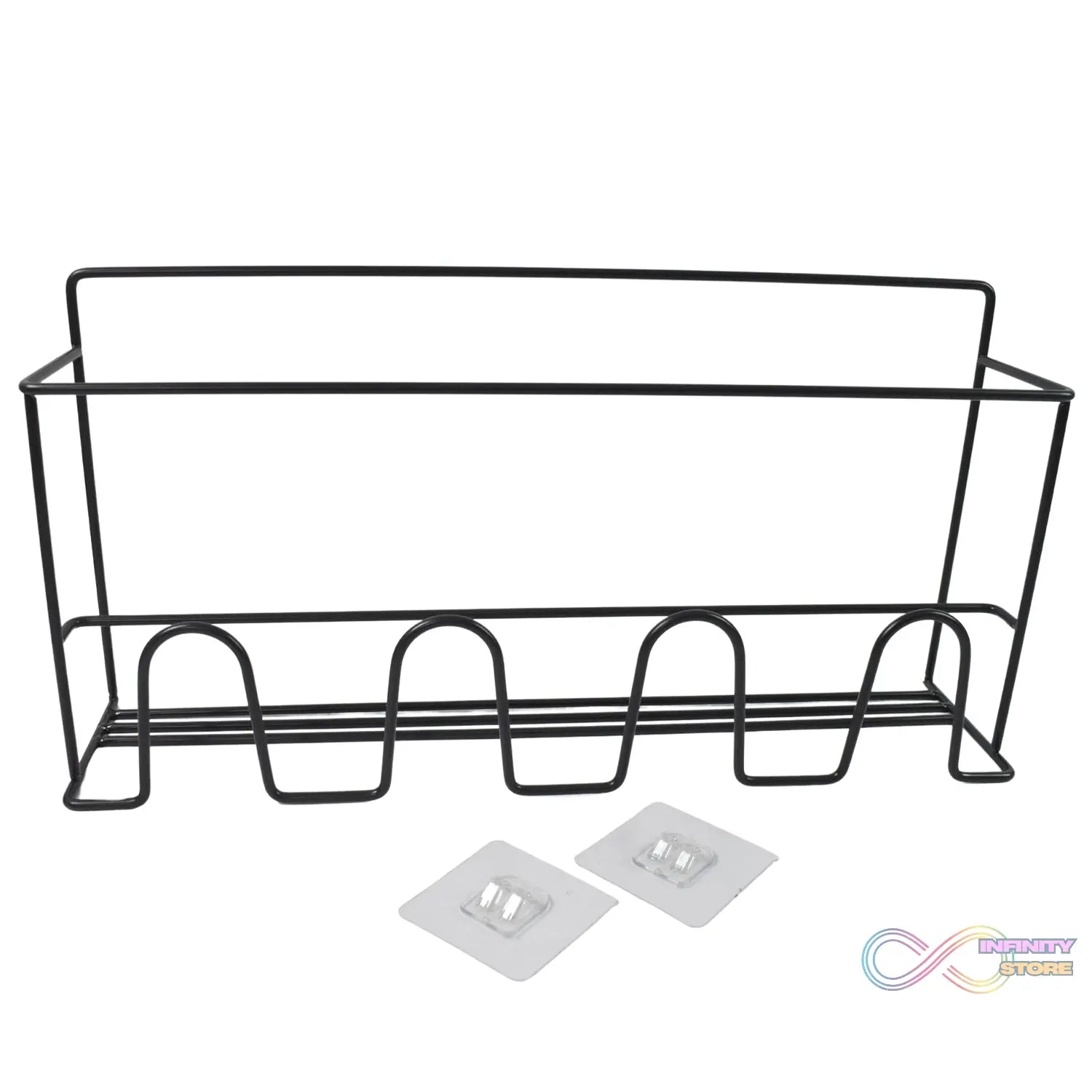 Metal Self Adhesive Multipurpose Kitchen Accessories Organizer Rack Wall (1 Pc) - infinityexculsivestore.com