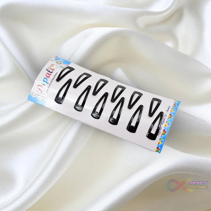 Metal Tik Tak Hair Clips (12 Pcs Set) - infinityexculsivestore.com