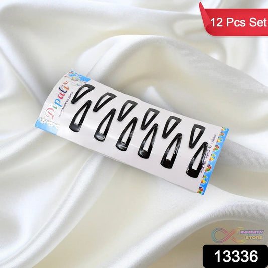 Metal Tik Tak Hair Clips (12 Pcs Set) - infinityexculsivestore.com