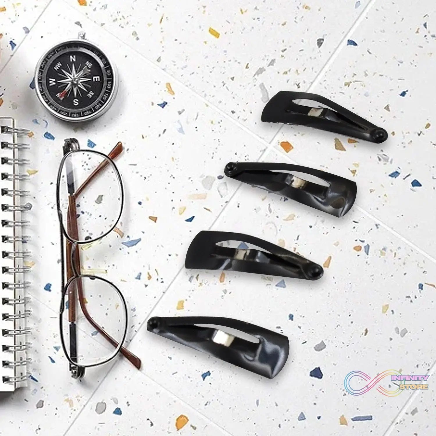 Metal Tik Tak Hair Clips (12 Pcs Set) - infinityexculsivestore.com