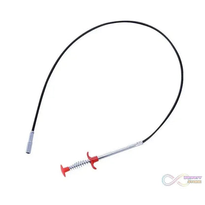 Metal wire brush with hook, perfect for cleaning kitchen sinks and clearing clogged drains.