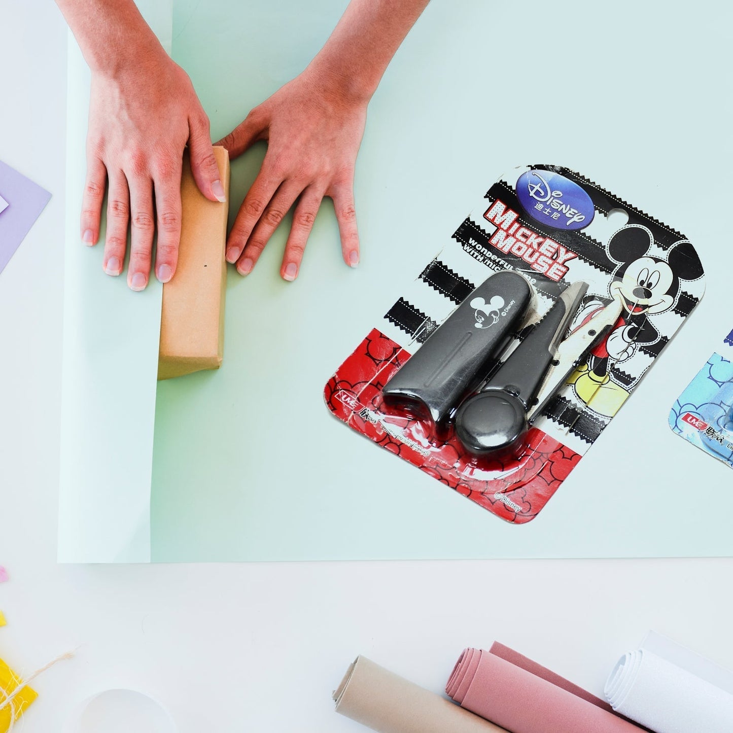 Mickey Mouse Scissors With Cover For Home Use ( Multi Color 1 pcs ) - infinityexculsivestore.com