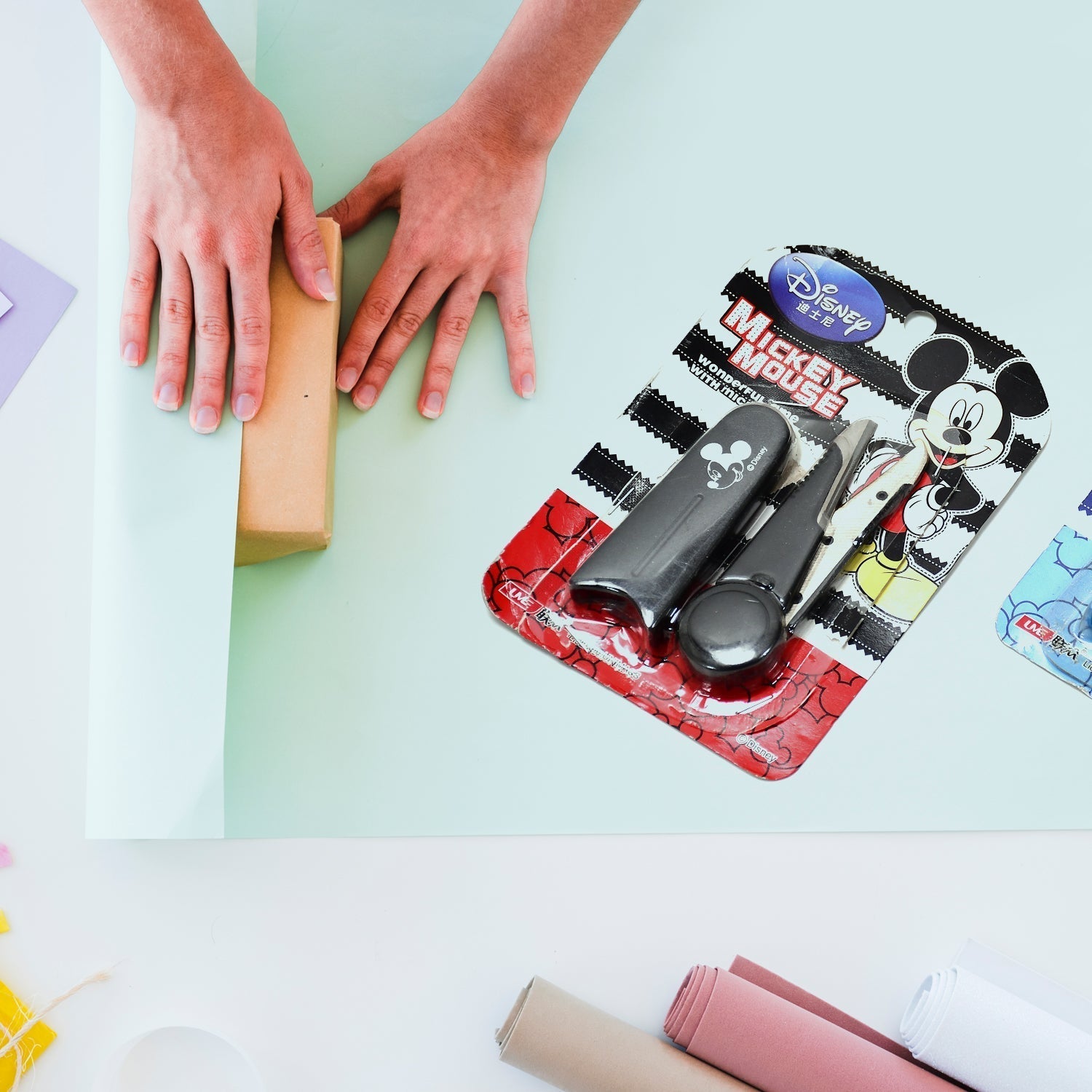 Mickey Mouse Scissors With Cover For Home Use ( Multi Color 1 pcs ) - infinityexculsivestore.com