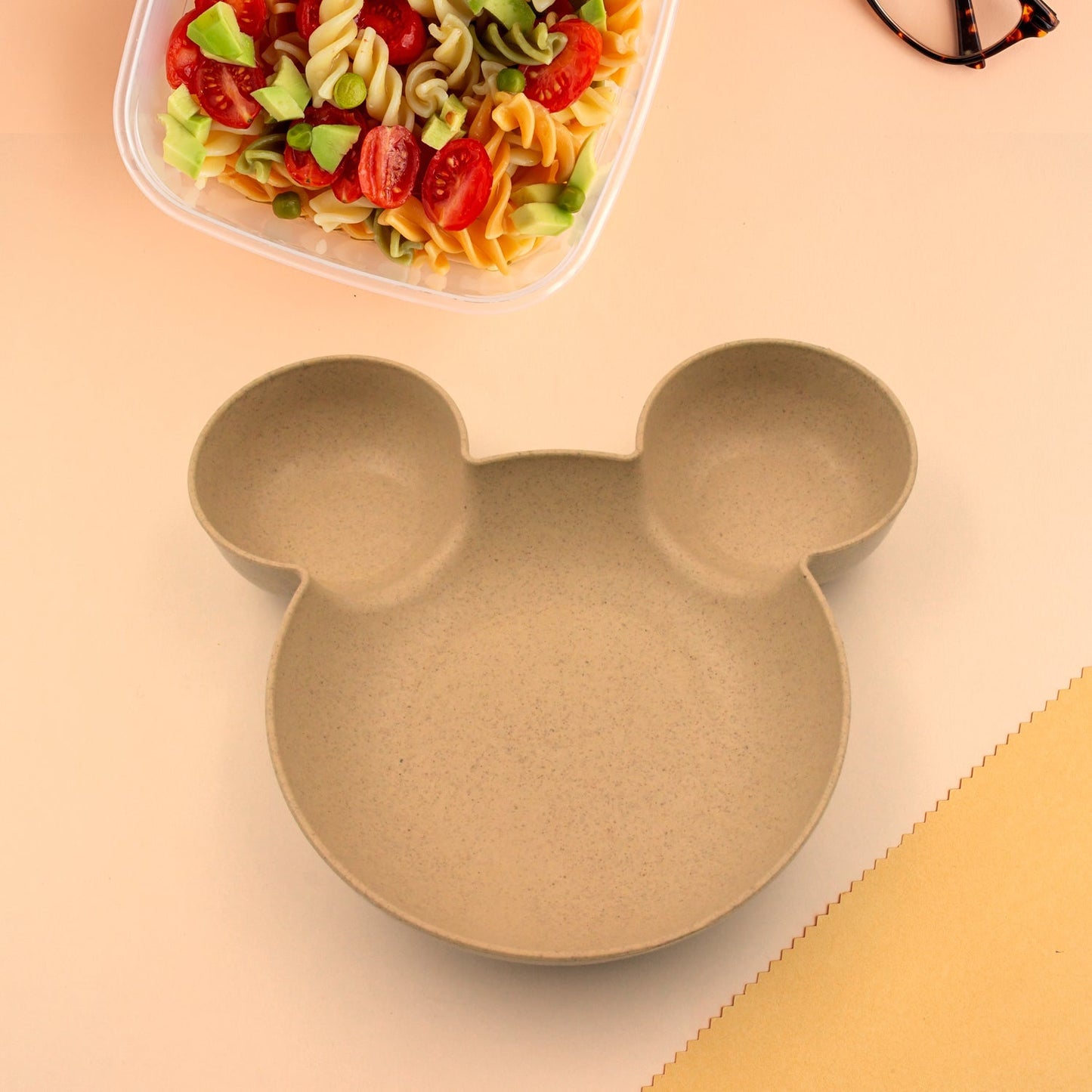 Mickey Mouse Shape Plates for Kids, BPA Free, & Unbreakable Children’s Food Plate, Kids Bowl, Fruit Plate, Baby Cartoon Pie Bowl Plate, Tableware (1 Pc) - infinityexculsivestore.com