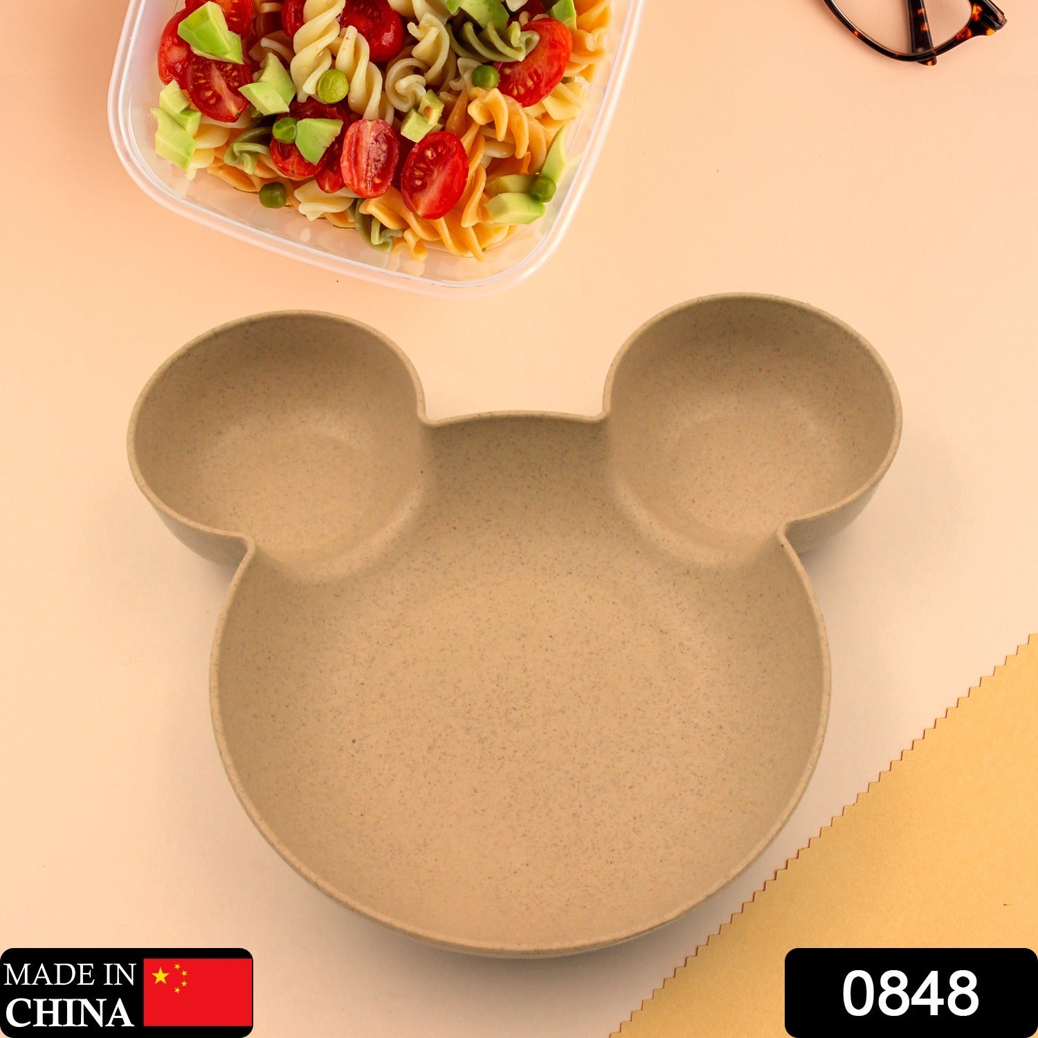 Mickey Mouse Shape Plates for Kids, BPA Free, & Unbreakable Children’s Food Plate, Kids Bowl, Fruit Plate, Baby Cartoon Pie Bowl Plate, Tableware (1 Pc) - infinityexculsivestore.com