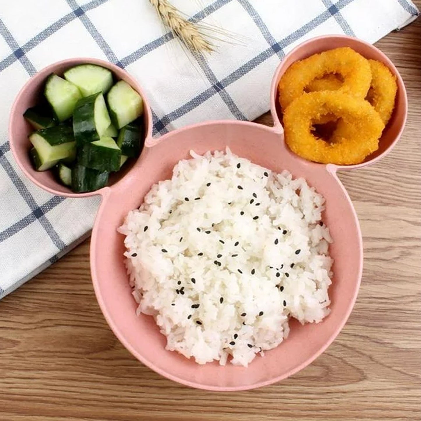 Mickey Mouse Shape Plates for Kids, BPA Free, & Unbreakable Children’s Food Plate, Kids Bowl, Fruit Plate, Baby Cartoon Pie Bowl Plate, Tableware (1 Pc) - infinityexculsivestore.com