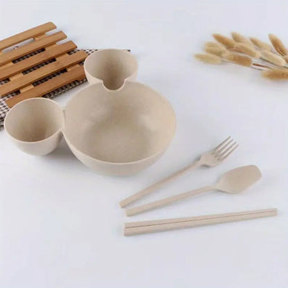 Mickey Mouse Shape Plates for Kids, BPA Free, & Unbreakable Children’s Food Plate, Kids Bowl, Fruit Plate, Baby Cartoon Pie Bowl Plate, Tableware (1 Pc) - infinityexculsivestore.com