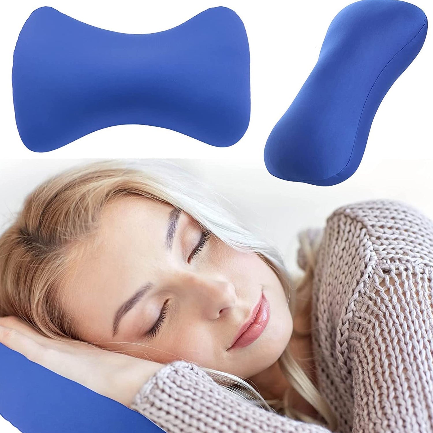 Microbead Roll Neck Pillow Mini Microbeads Bone Type Travel Pillow Soft Cushion Back Head Neck Support - infinityexculsivestore.com
