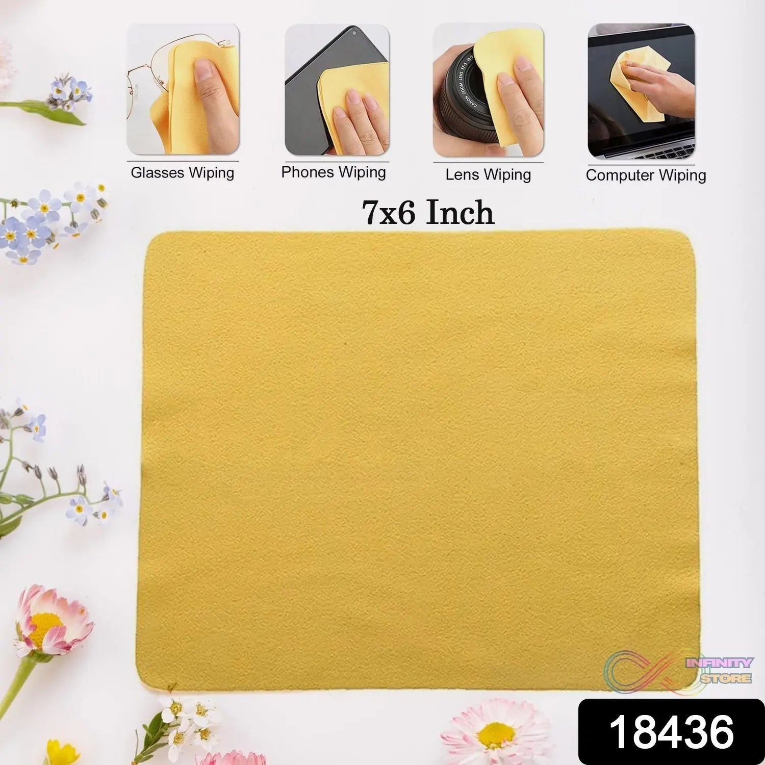 Microfiber Cleaning Cloths (6 × 7 Inch) (Multicolor) (Pack of 1 Pc) - infinityexculsivestore.com