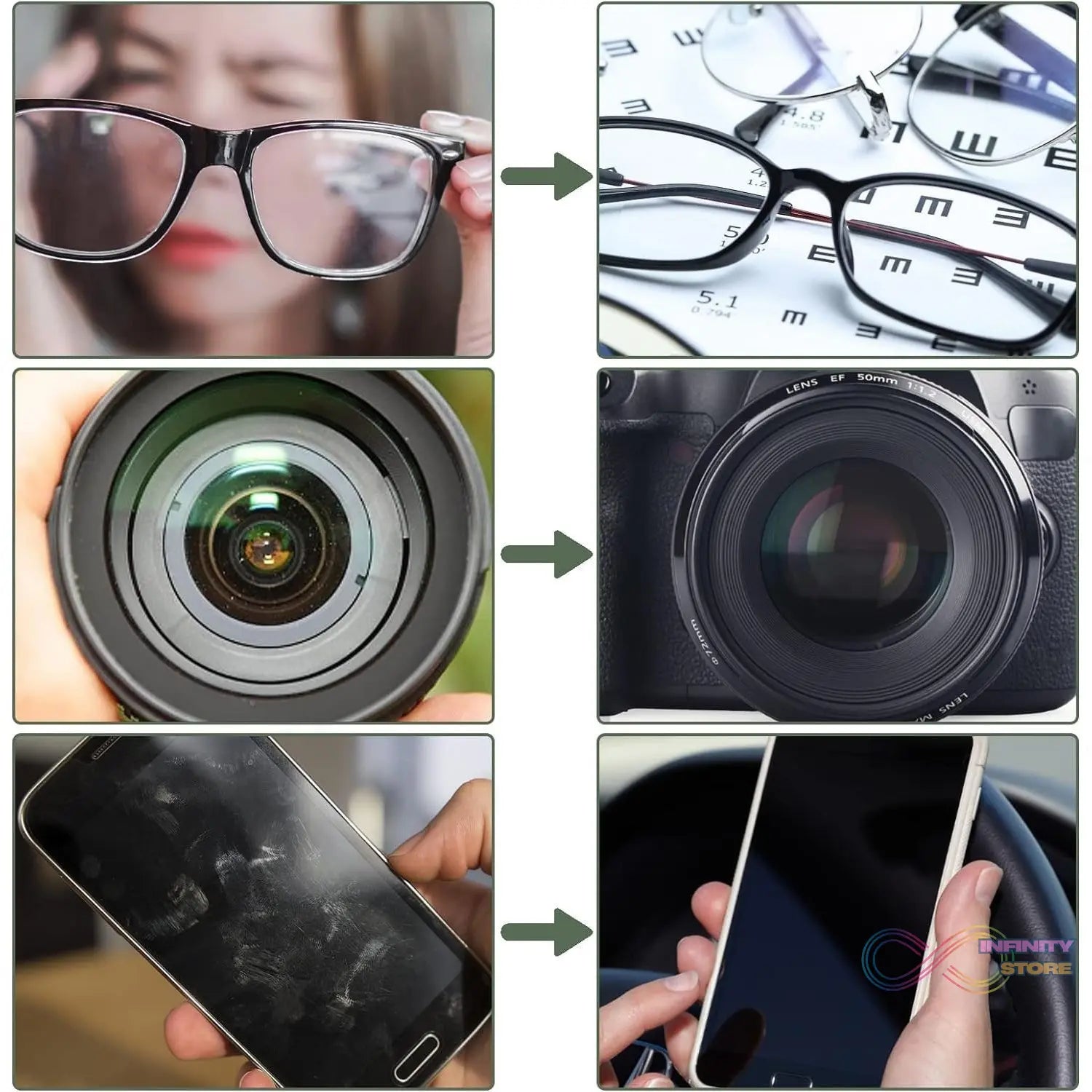 Microfiber Cleaning Cloths (6 × 7 Inch) (Multicolor) (Pack of 1 Pc) - infinityexculsivestore.com