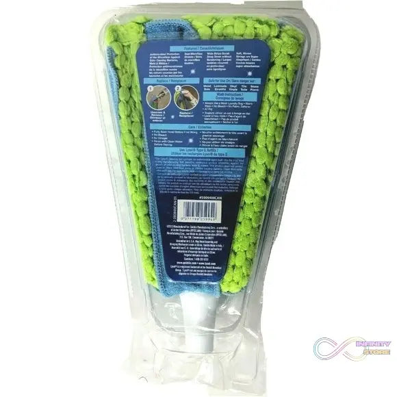 Cone mop and broom used for cleaning wet and dusty surfaces, shown from different angles.