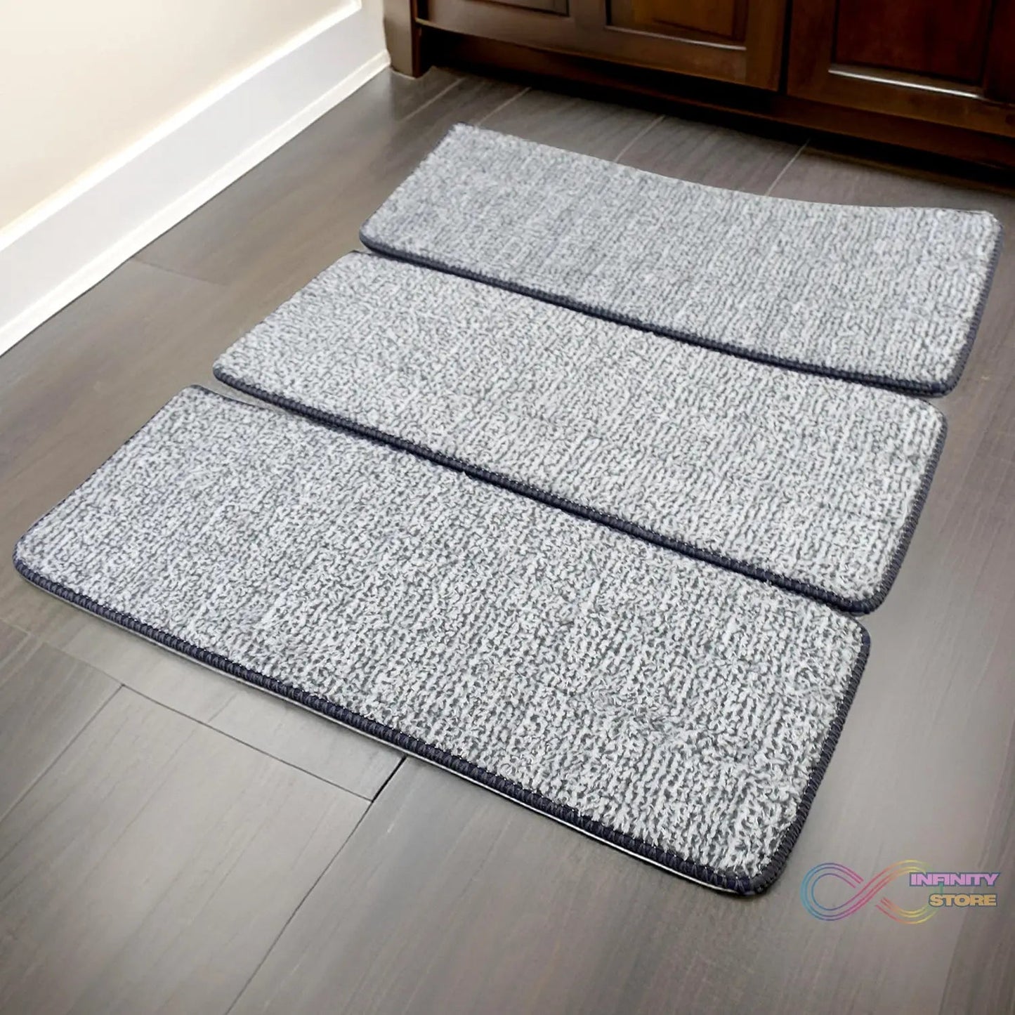 Microfiber Flat Mop Refill Pad For Dry and Wet Cleaning of All Smooth Floors Pad (3 Pc Set) - infinityexculsivestore.com