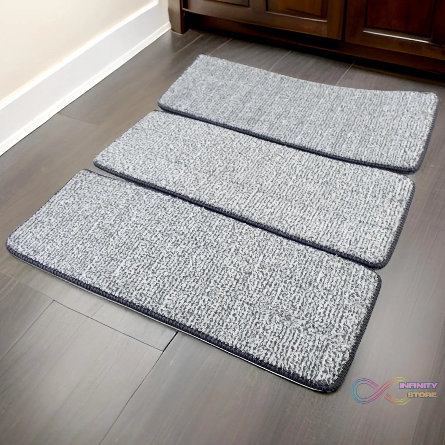 Microfiber Flat Mop Refill Pad For Dry and Wet Cleaning of All Smooth Floors Pad (3 Pc Set) - infinityexculsivestore.com