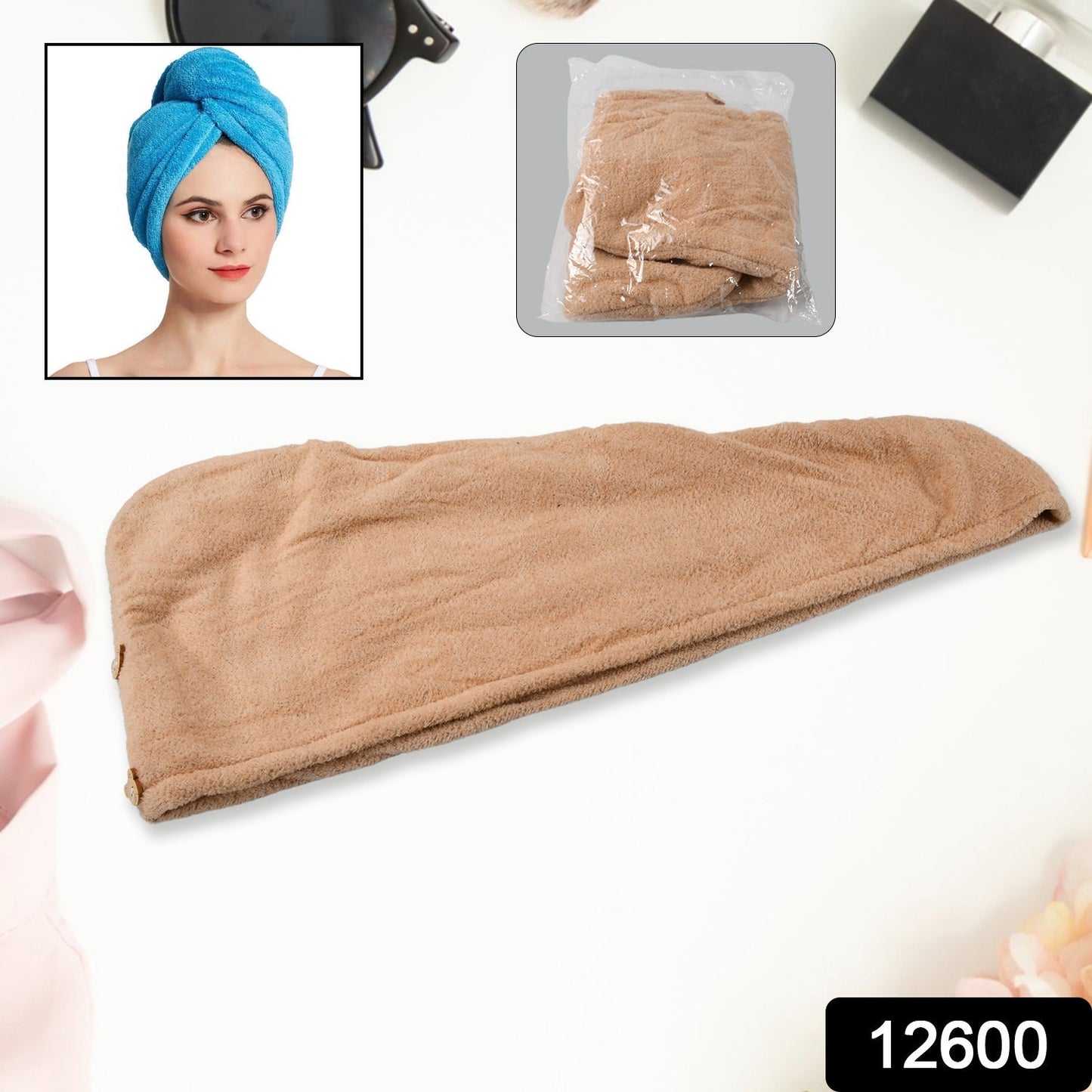 Microfiber Hair Wrap Towel Cap, Quick Turban Hair - Drying Absorbent Microfiber Towel / Dry Shower Caps (1 Pc) - infinityexculsivestore.com