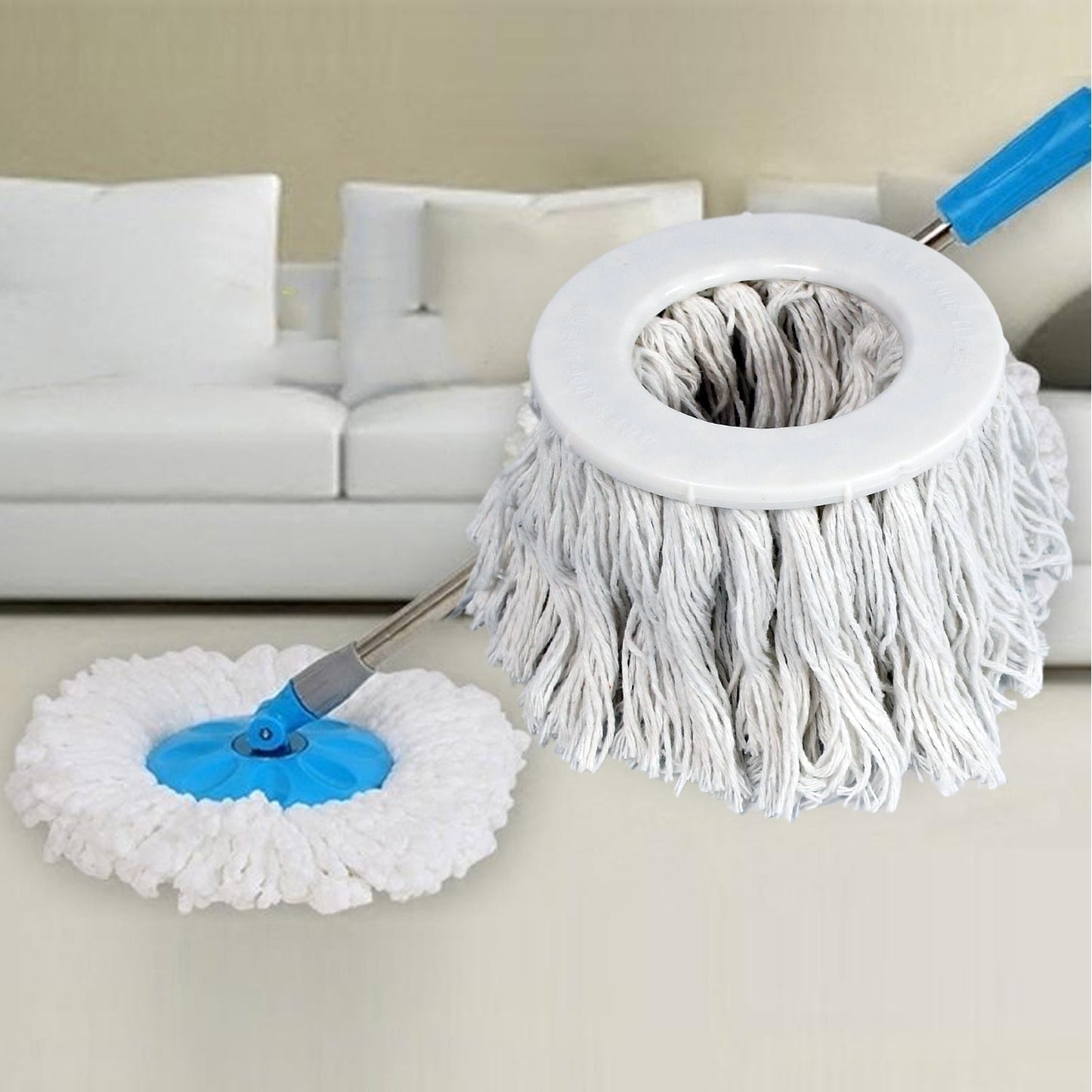 Microfiber Spin Mop Replacement Head Round Shape Standard Size Spin mop Refills For All Type Mop Use - infinityexculsivestore.com