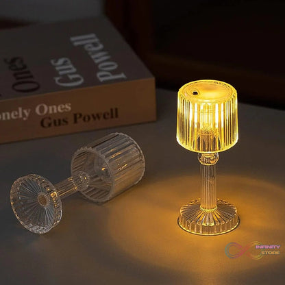 Mini Acrylic LED Desk Lamps Table Lamp Portable Crystal (1 Pc / Small) - infinityexculsivestore.com