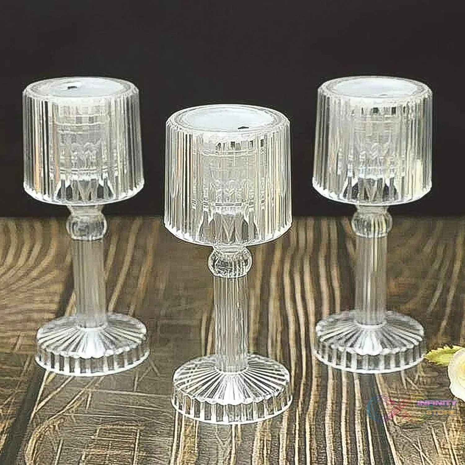 Mini Acrylic LED Desk Lamps Table Lamp Portable Crystal (1 Pc / Small) - infinityexculsivestore.com