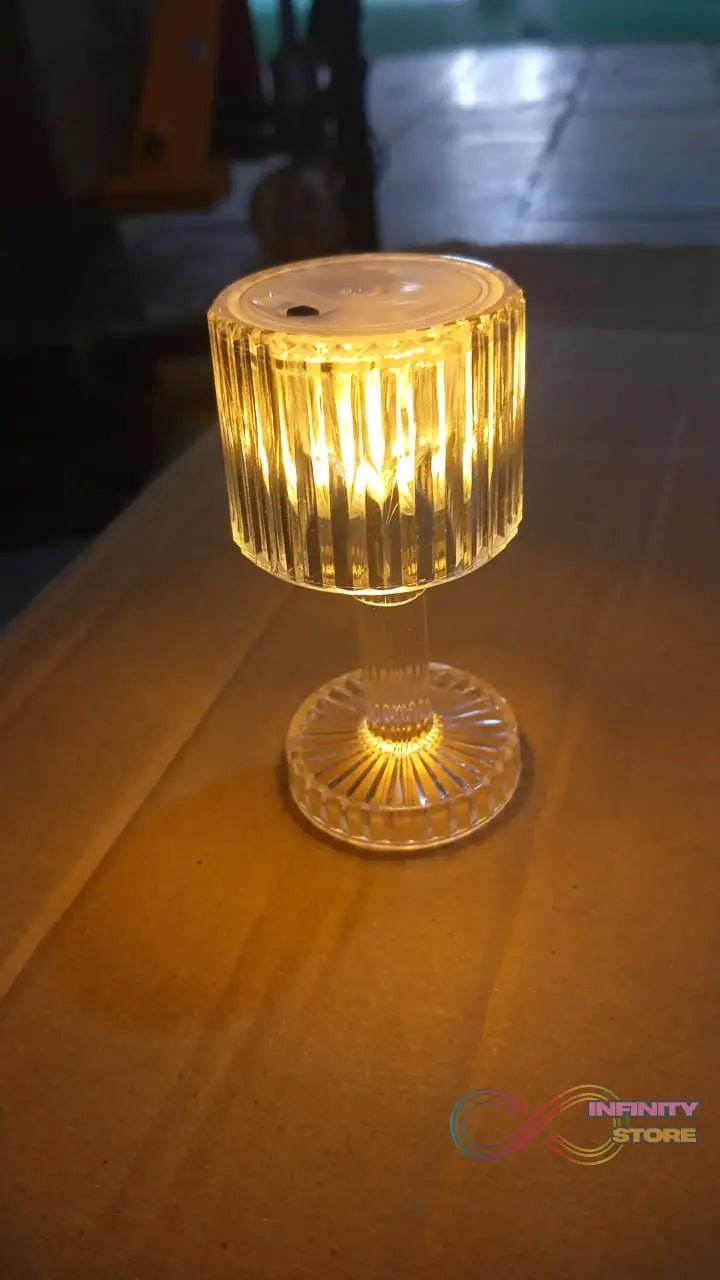 Mini Acrylic LED Desk Lamps Table Lamp Portable Crystal (1 Pc / Small) - infinityexculsivestore.com