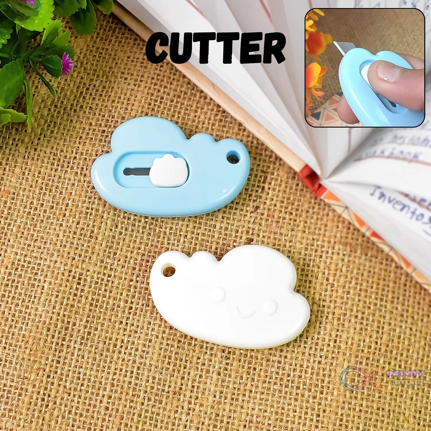 Mini Cloud Shape Cutter Portable Cute Box Cutter (2 Pcs Set) - infinityexculsivestore.com