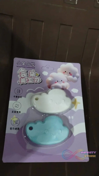 Mini Cloud Shape Cutter Portable Cute Box Cutter (2 Pcs Set) - infinityexculsivestore.com