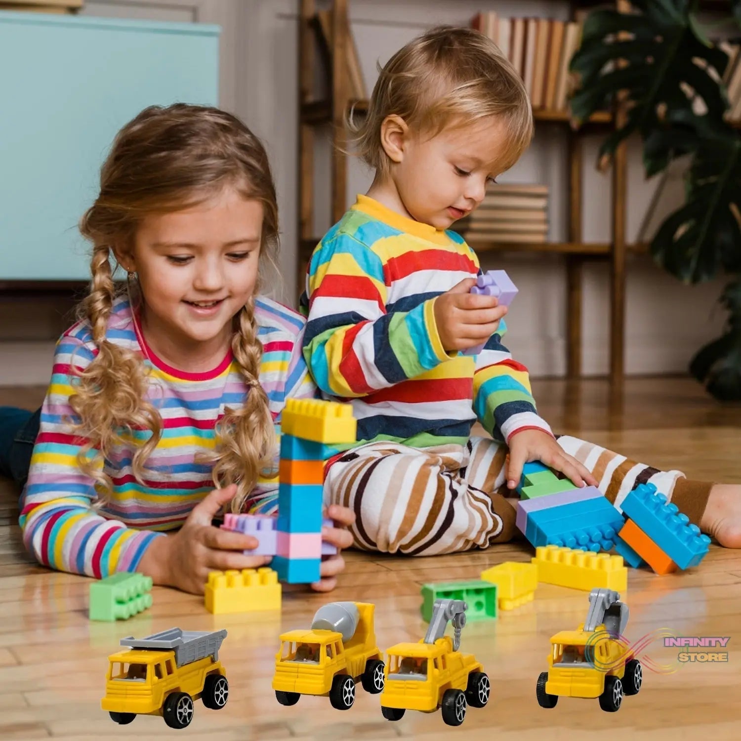 Mini Construction Toy Construction Truck Toys Construction Vehicles Alloy Truck Head, Excavator Digger Bulldozer Crane Toy For Boy Girl Toddler Gifts - infinityexculsivestore.com