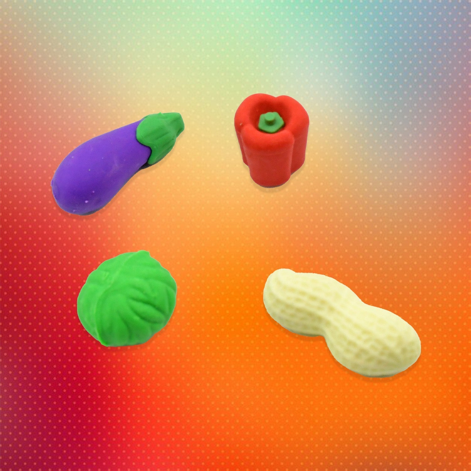 Mini Cute Vegetable & Fruit Erasers (4 Pc): Pencil Rubbers for Kids - infinityexculsivestore.com