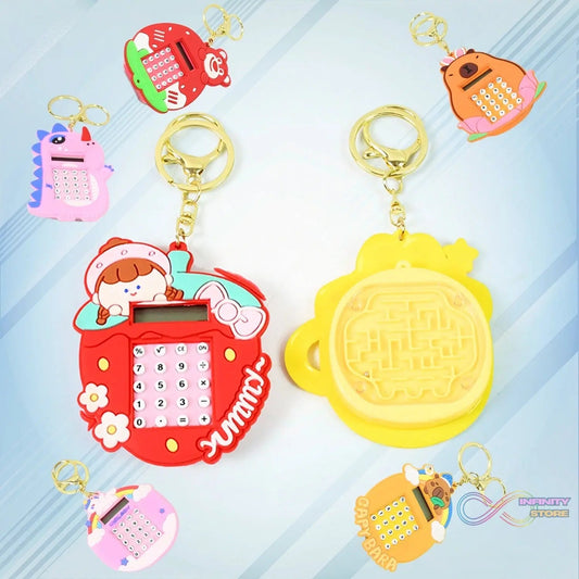 Mini Digital calculator Keychain (1 pc / Mix Design) - infinityexculsivestore.com