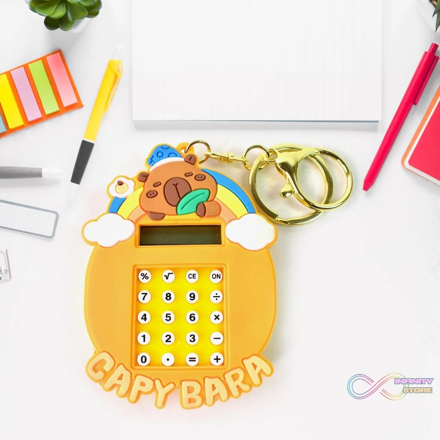 Mini Digital calculator Keychain (1 pc / Mix Design) - infinityexculsivestore.com