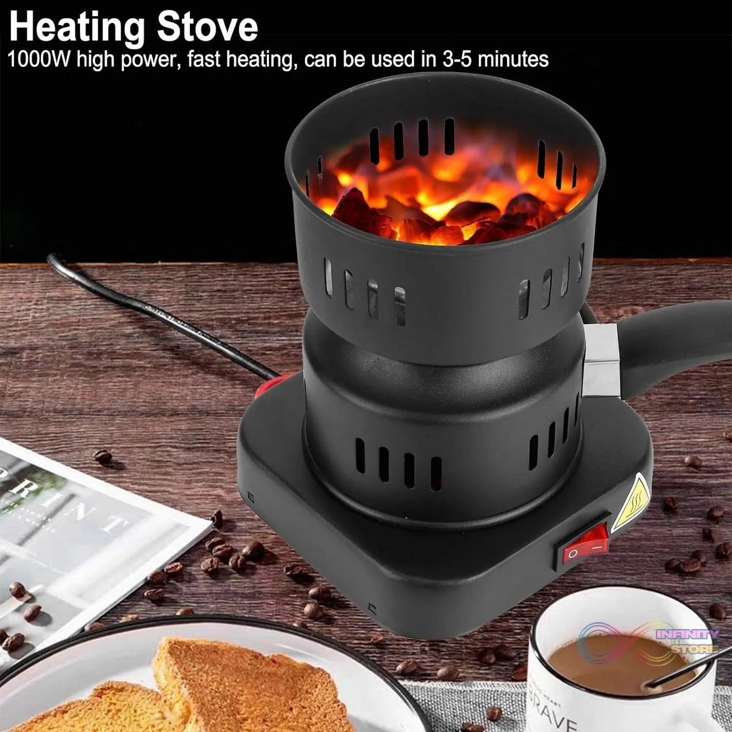 Mini Electric Stove: Heating, Hot Plate & Coffee/Tea Heater (Portable & Compact) - infinityexculsivestore.com