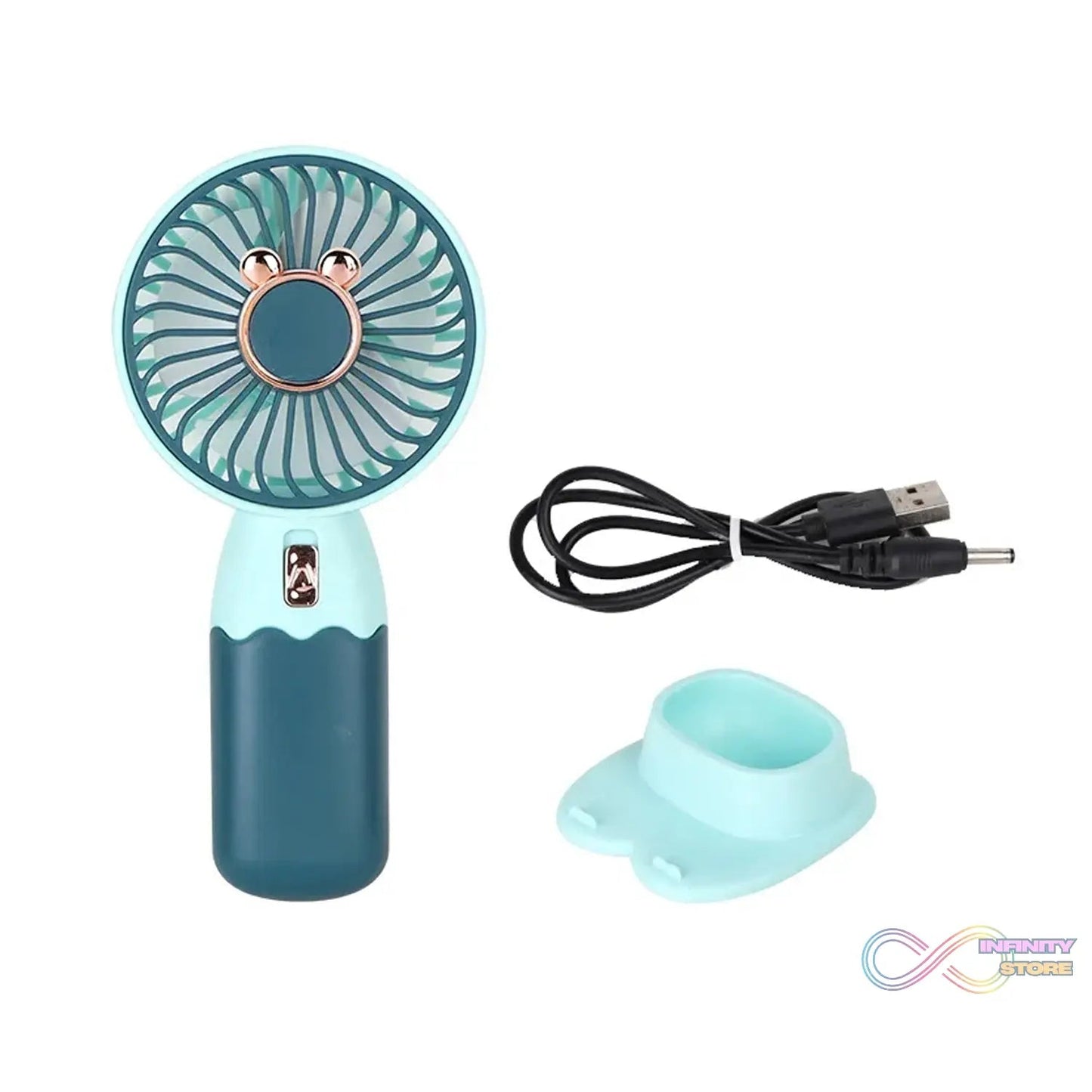 Mini Fan Rechargeable Table Fan Handheld Fan USB Fan Desk Fan Cooling Fan For Home , Office , Car, & Multi Use Fan (Battery Not Include) - infinityexculsivestore.com