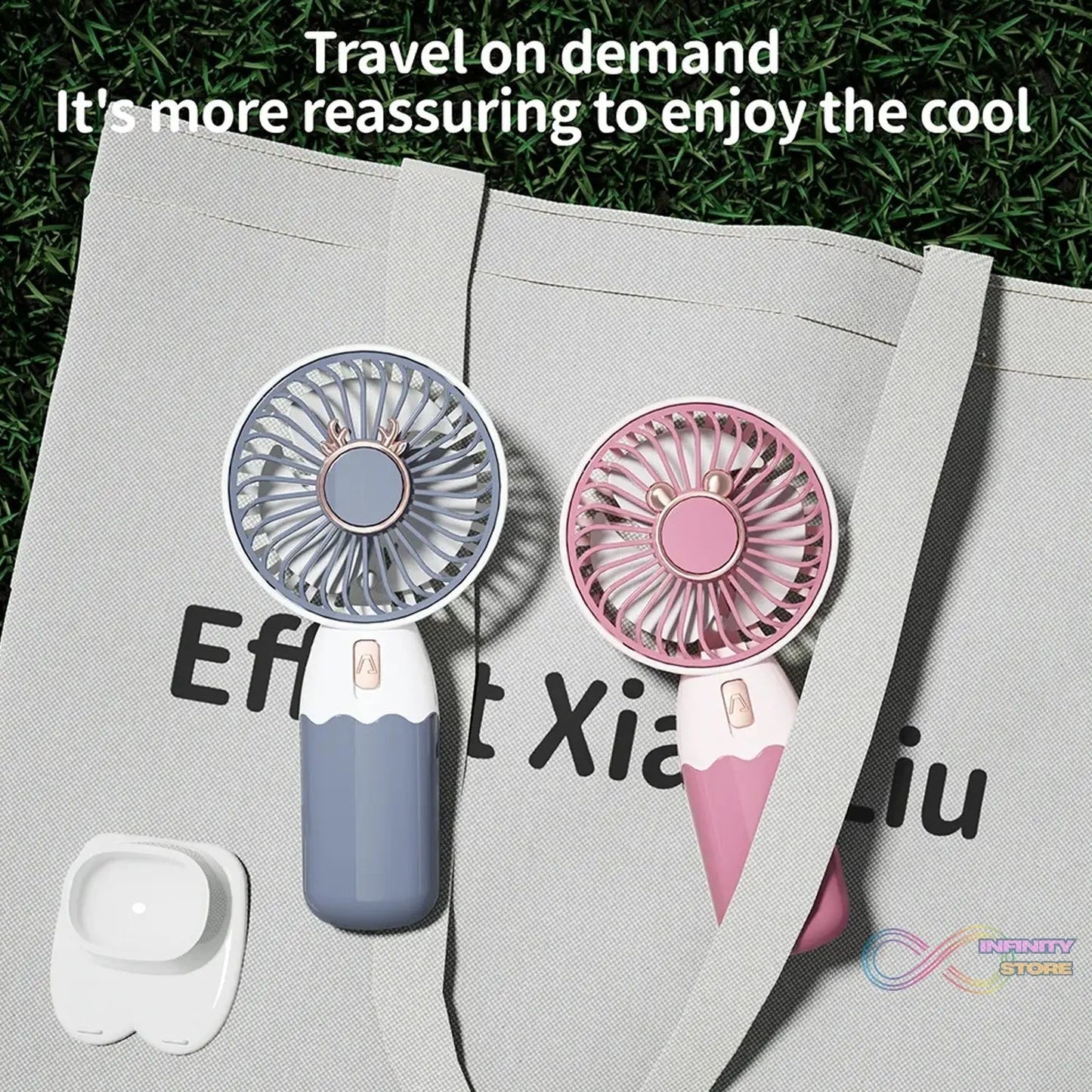 Mini Fan Rechargeable Table Fan Handheld Fan USB Fan Desk Fan Cooling Fan For Home , Office , Car, & Multi Use Fan (Battery Not Include) - infinityexculsivestore.com
