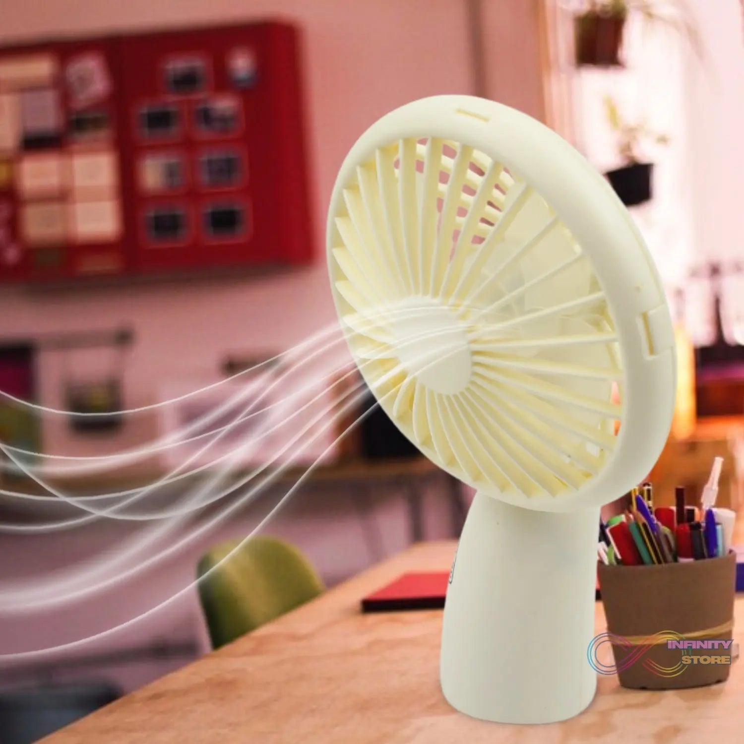 Mini Handheld Fan, Portable Rechargeable Mini Fan, Portable Easy to Carry, for Home, Office, Travel and Outdoor Use (1 Pc) - infinityexculsivestore.com