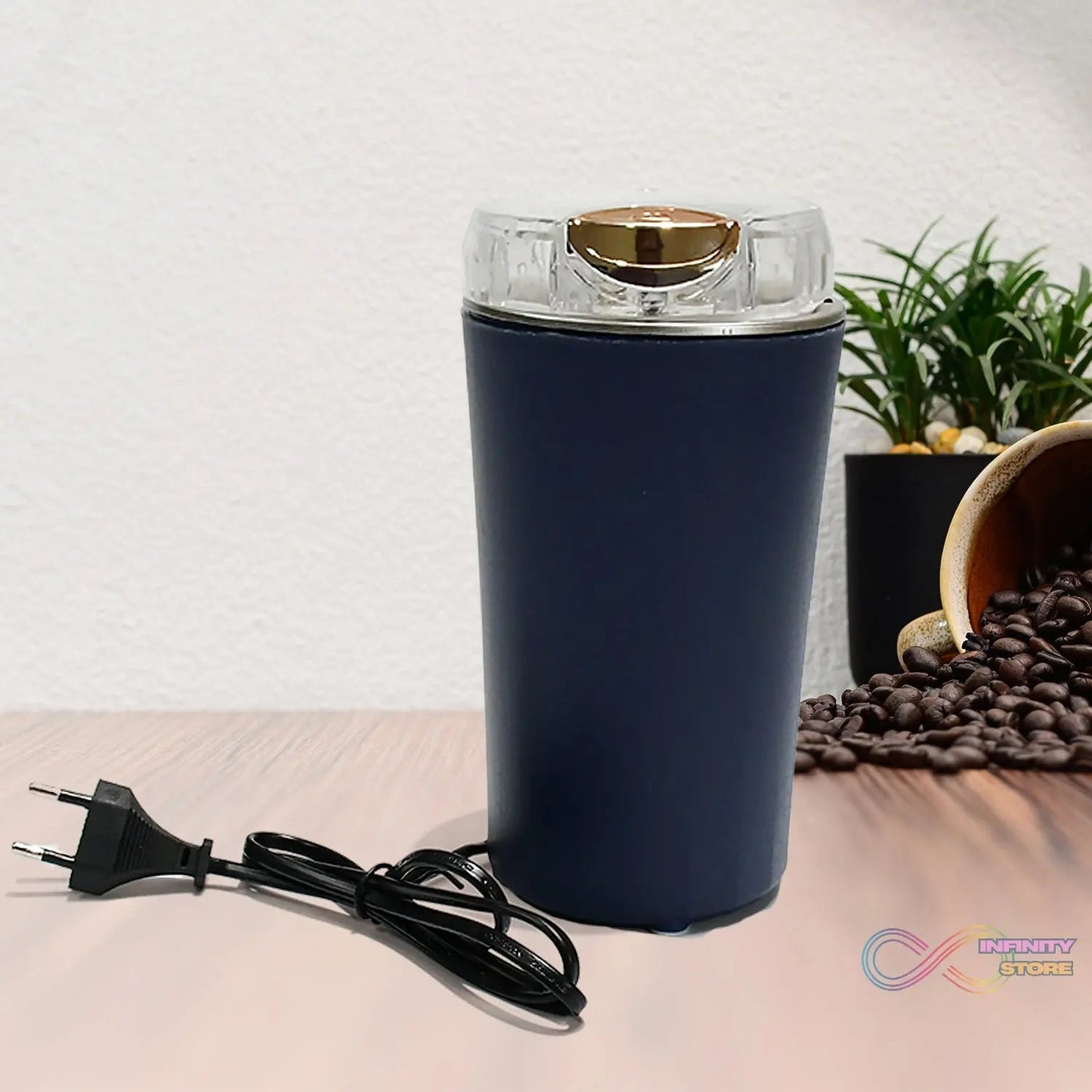 Mini Mixer, Small Blander, powerful Mini Grinder, Electric Coffee Bean Grinder Machine Portable Grinder for Home and Office 1.5L Capacity, 200w (2 Blade Grinder) - infinityexculsivestore.com