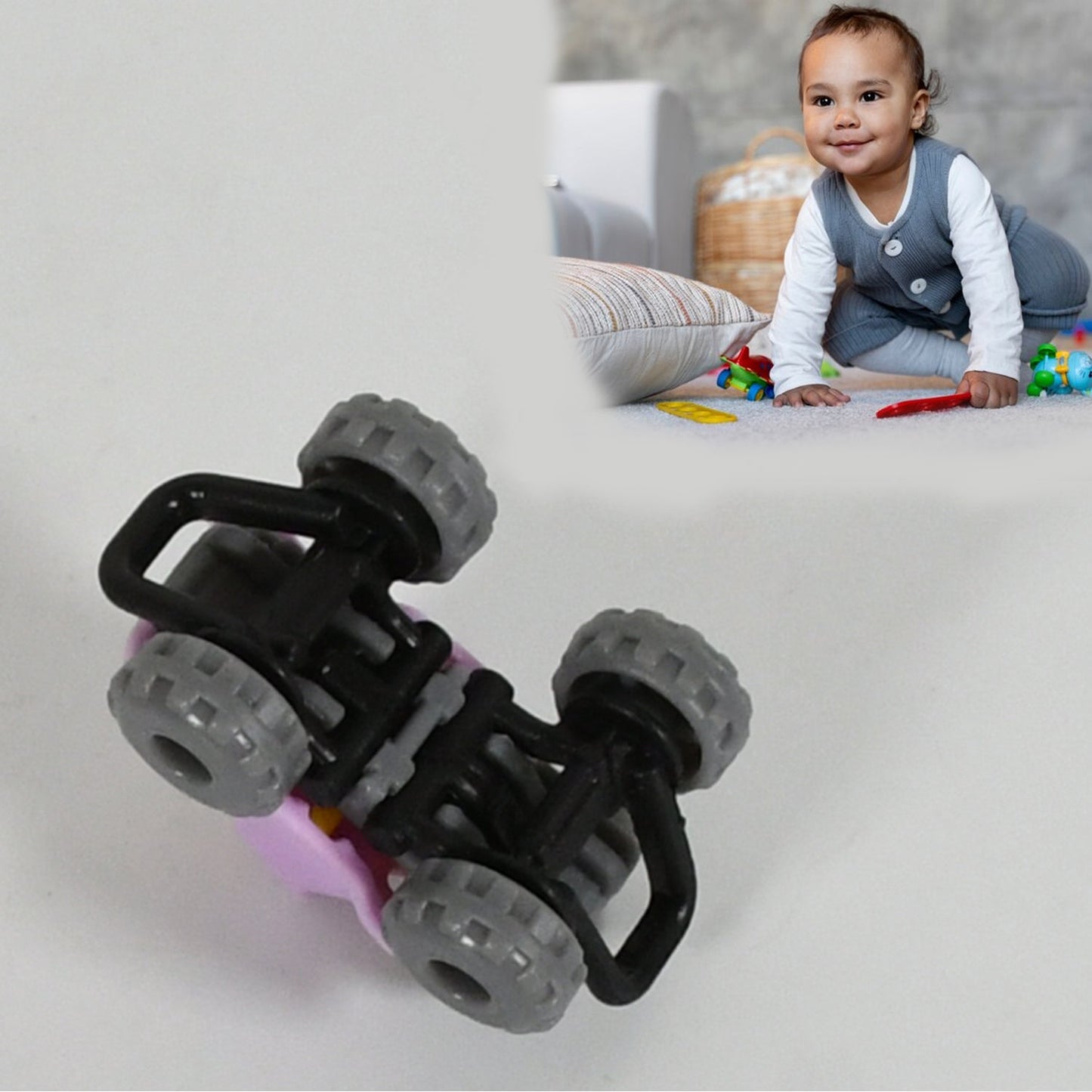 Mini Monster Trucks Friction Powered Cars for Kids Big Plastic Tires Baby Boys Super Cars Blaze Truck for Kids Gifts Toys - infinityexculsivestore.com