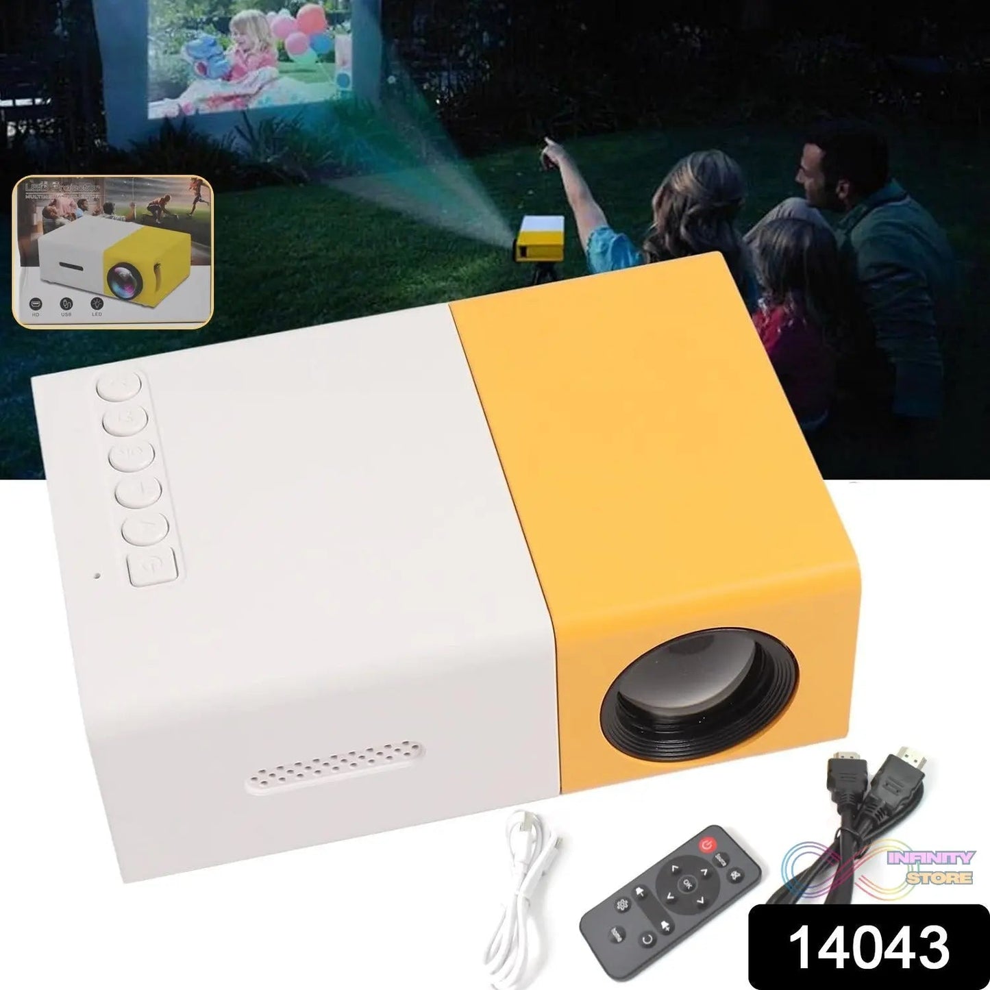 Mini Movie Projector, LCD Screen (1 Pc) - infinityexculsivestore.com