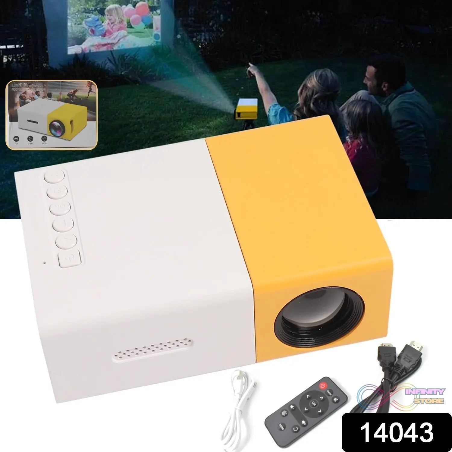 Mini Movie Projector, LCD Screen (1 Pc) - infinityexculsivestore.com