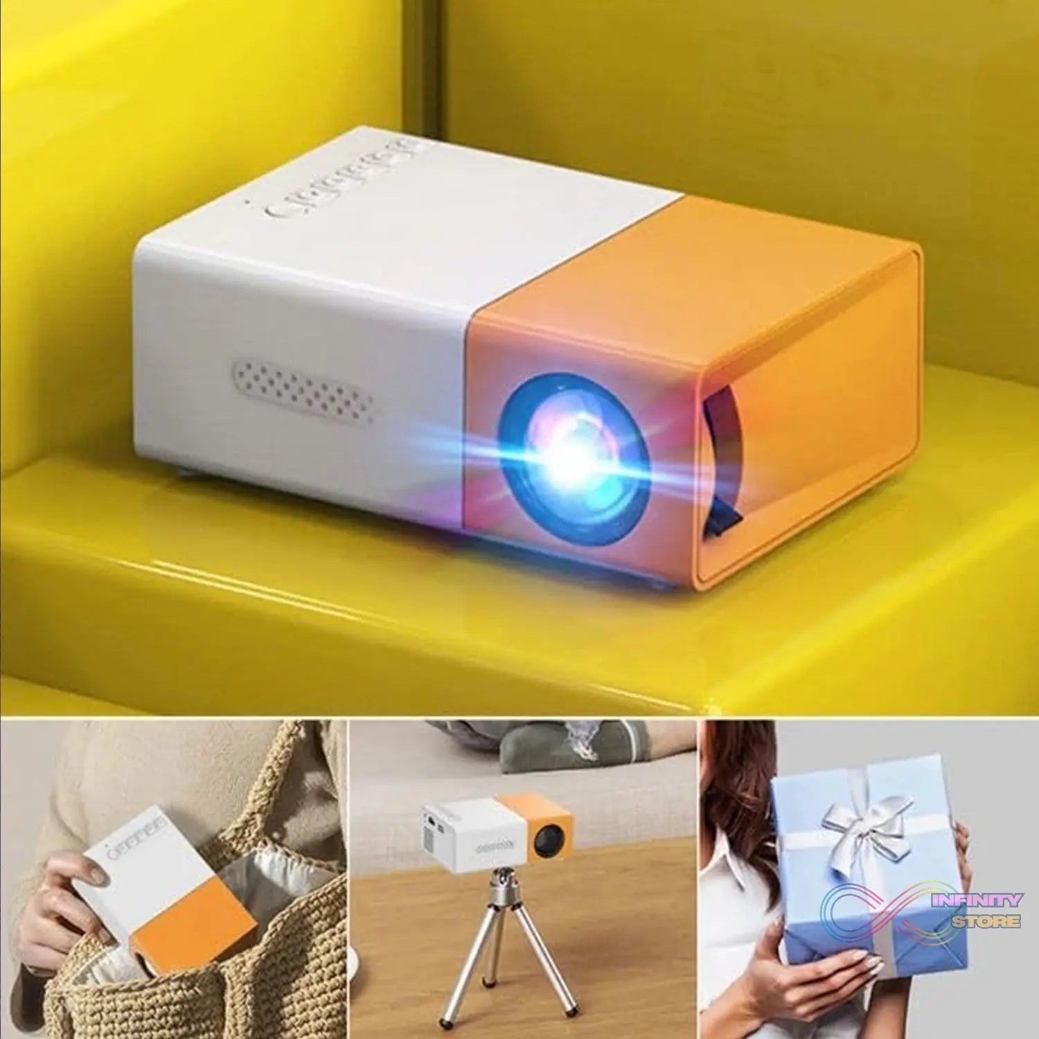 Mini Movie Projector, LCD Screen (1 Pc) - infinityexculsivestore.com
