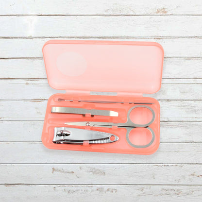 Mini Nail Clipper Set Beauty Nail Tool Set Multifunctional Beauty Set With Plastic Storage Case, (4 Pc Set) - infinityexculsivestore.com