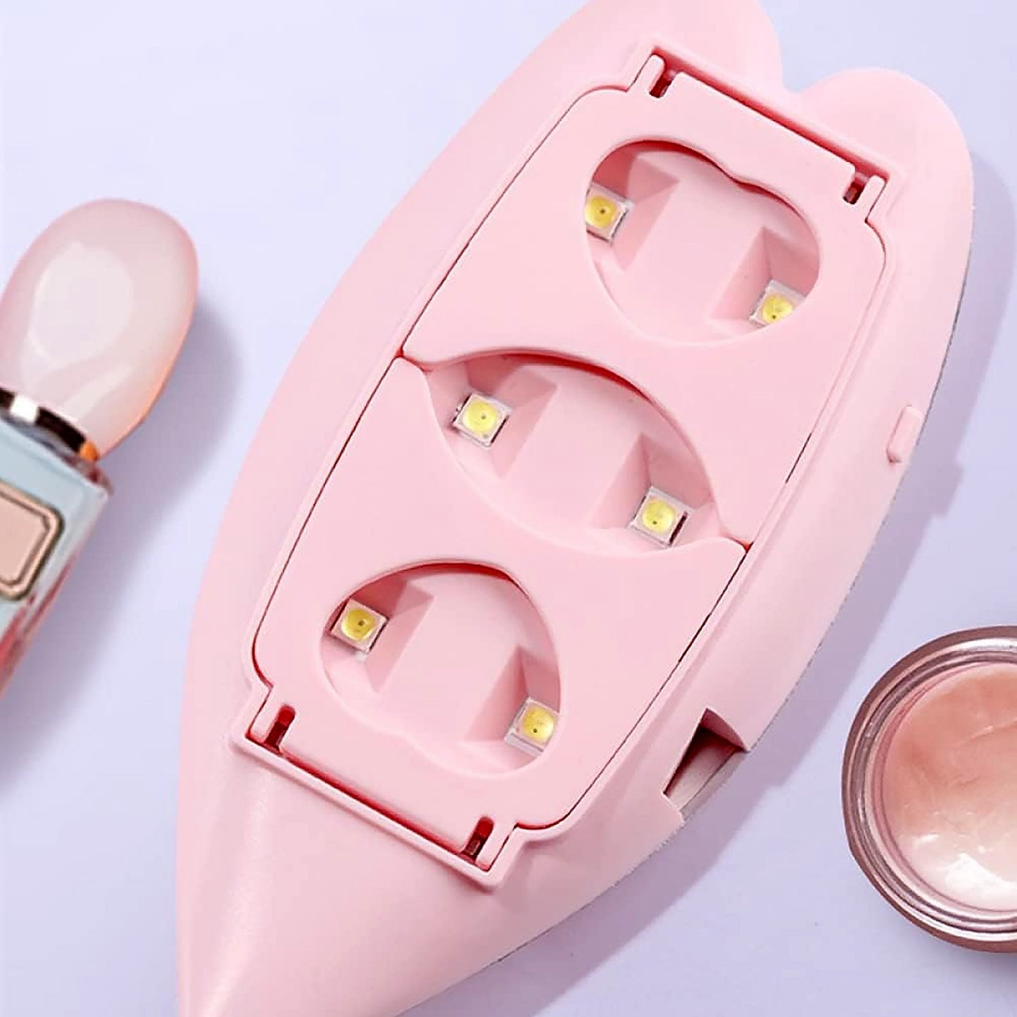 Mini Nail Lamp 6w 6 Led UV Nail Dryer with USB Cable for Gel Nail Polish Nail Art Tools for Starters Home DIY Professionals Salon Manicure (1 Pc) - infinityexculsivestore.com