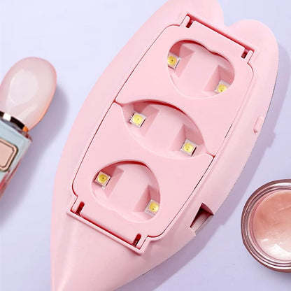 Mini Nail Lamp 6w 6 Led UV Nail Dryer with USB Cable for Gel Nail Polish Nail Art Tools for Starters Home DIY Professionals Salon Manicure (1 Pc) - infinityexculsivestore.com